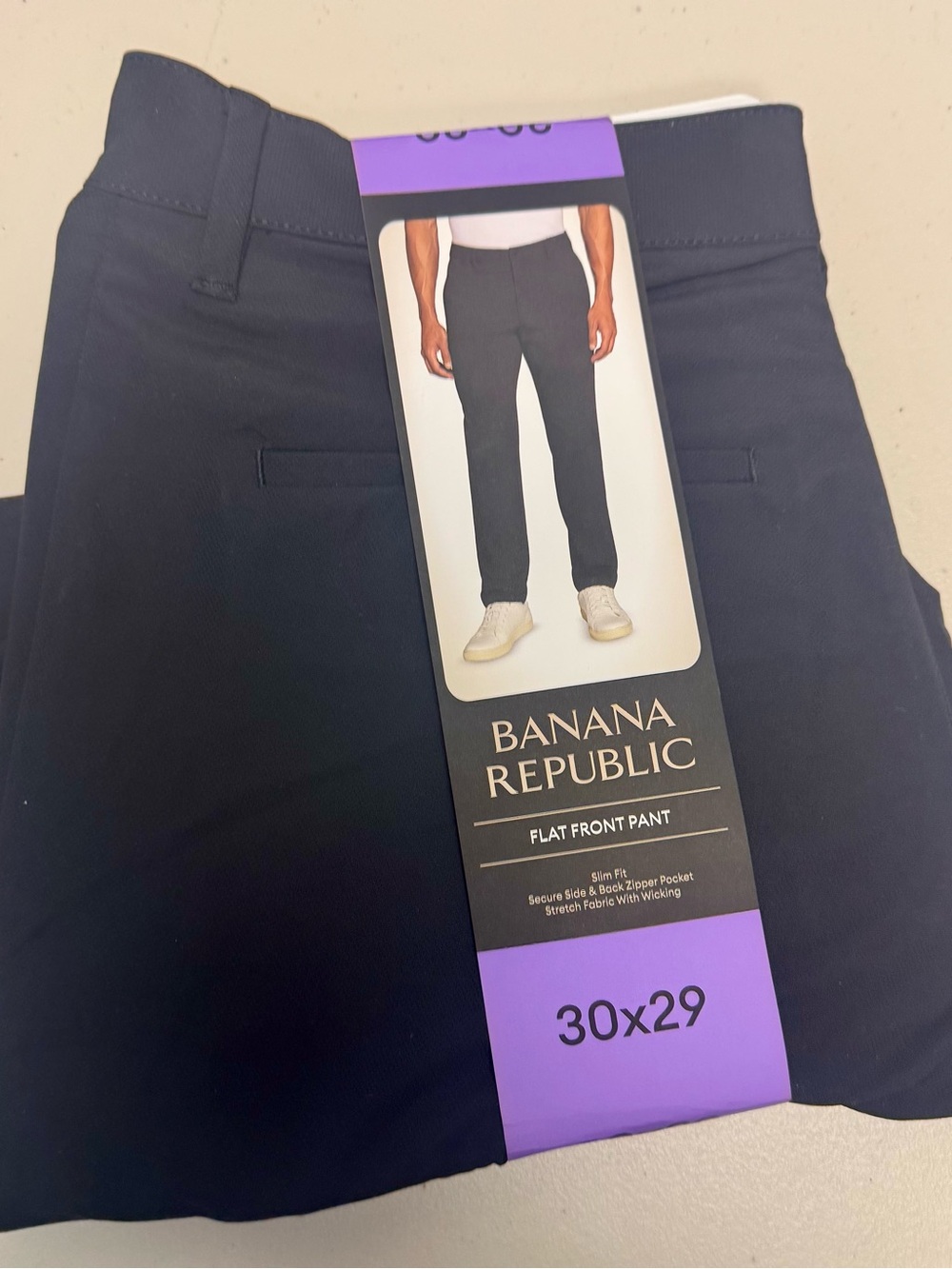 Banana Republic Black Flat Front Pants